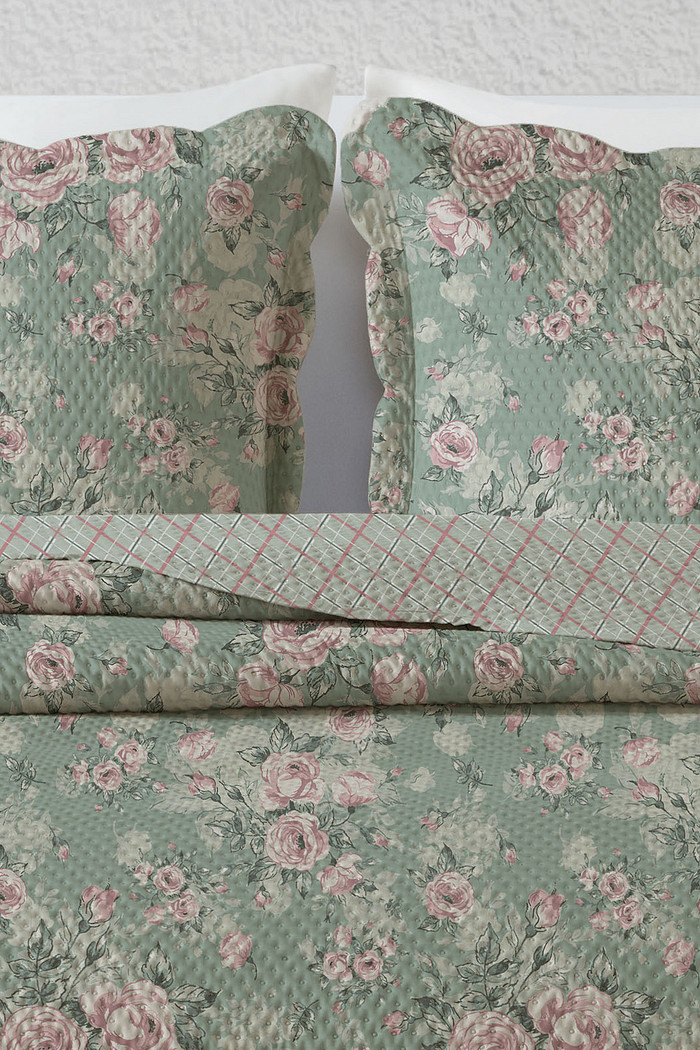 Kit Cobre Leito Colcha Casal 3 Peças Boutis Estampada Dupla Face -  Bella