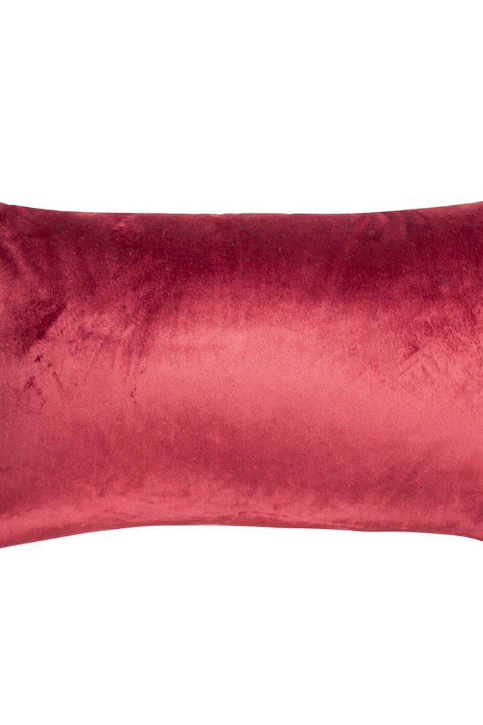 Capa de Almofada Baguete Veludo Liso 25cm x 42cm - Vinho