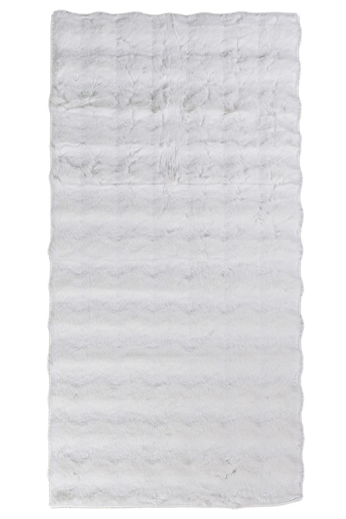 Tapete Pele de Coelho Livy Branco 60x120