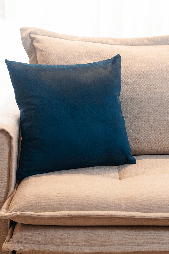 Capa de Almofada Veludo Premium Decorativa - Azul Marinho 45cm x 45cm