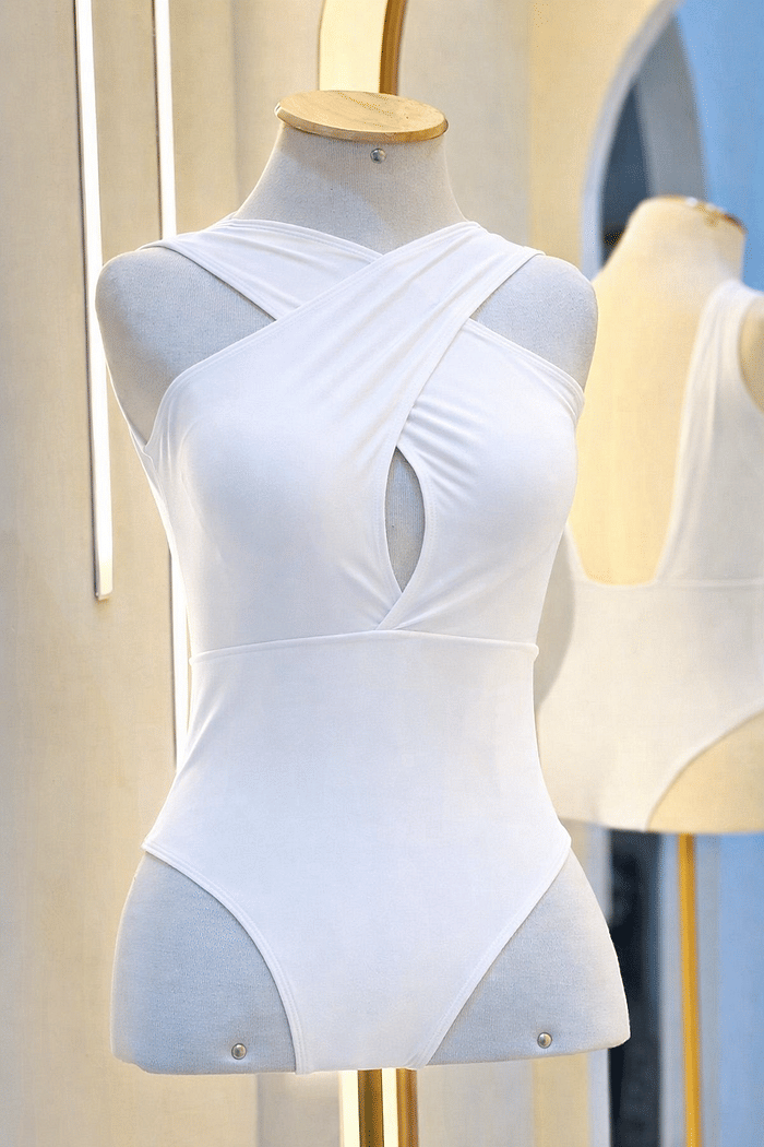 Maiô cruzado branco