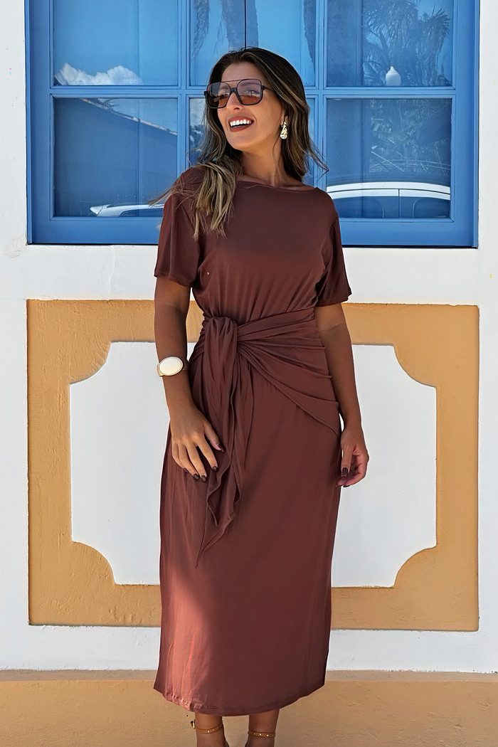 Vestido Basiquinho  MARROM