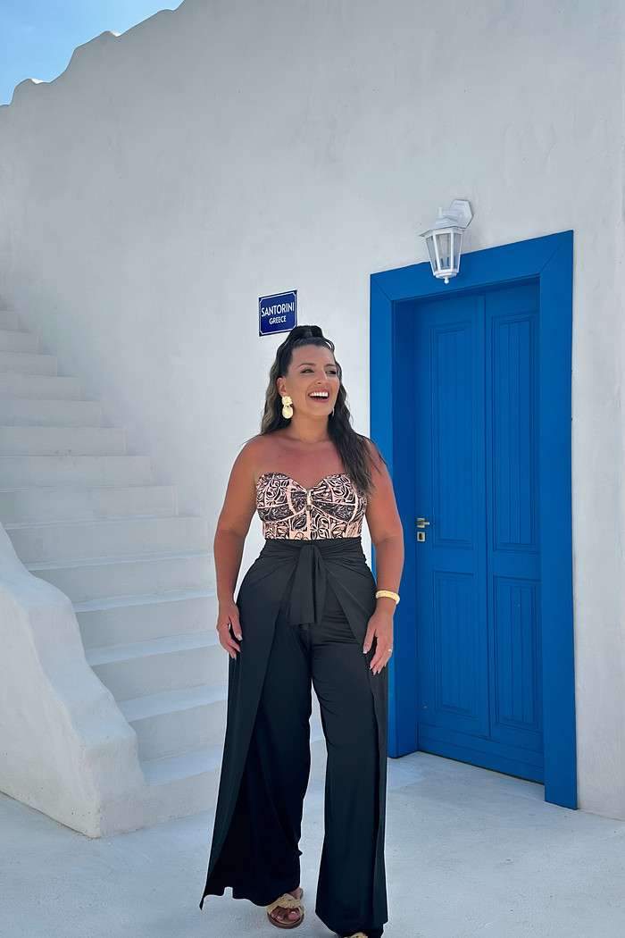 Conjunto calça macacão & maiô traços da natureza