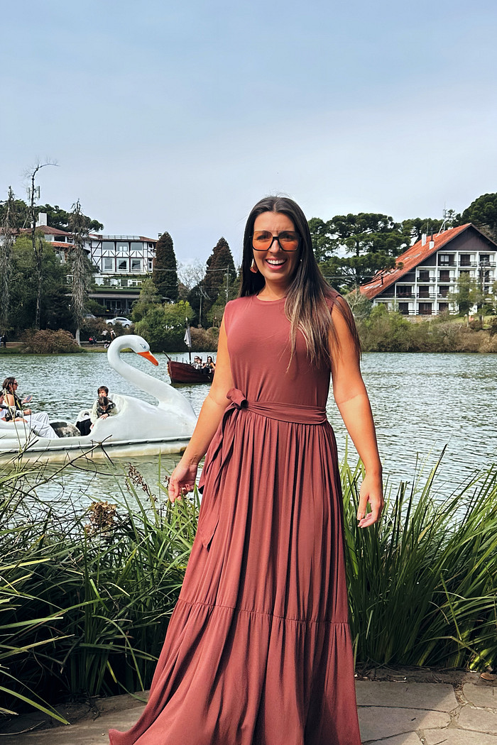 Vestido Marias marrom