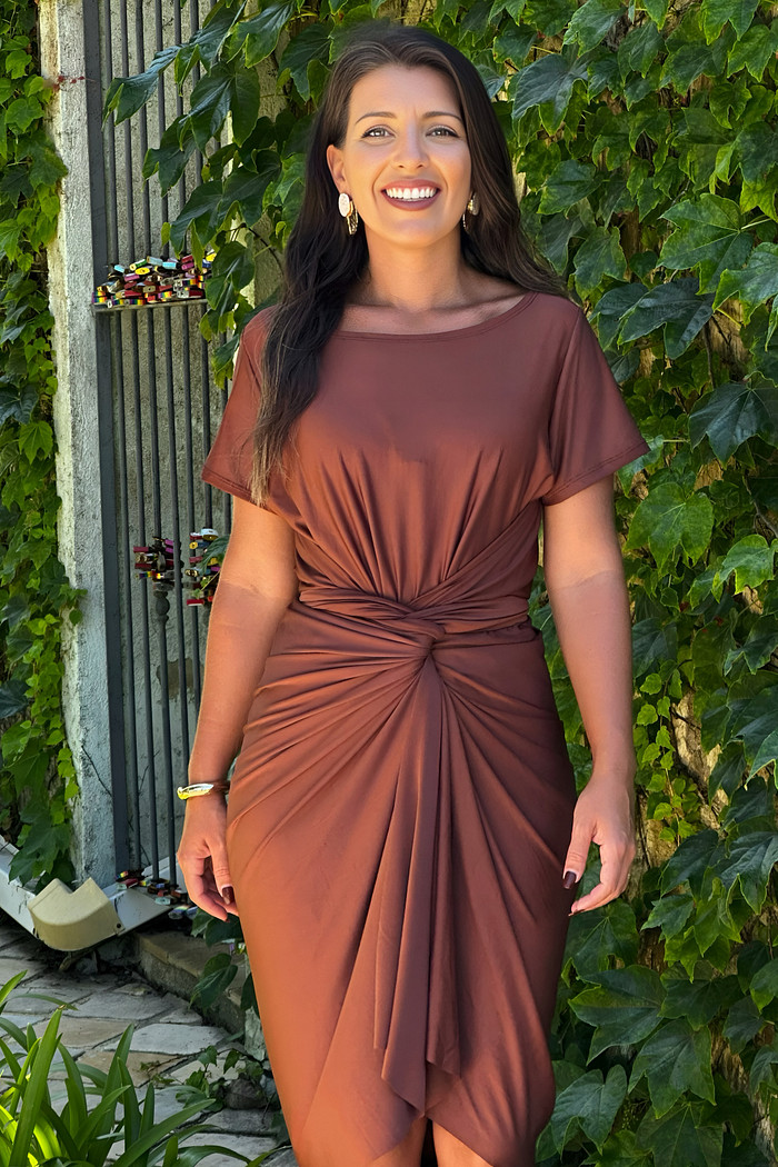 Vestido Grécia marrom