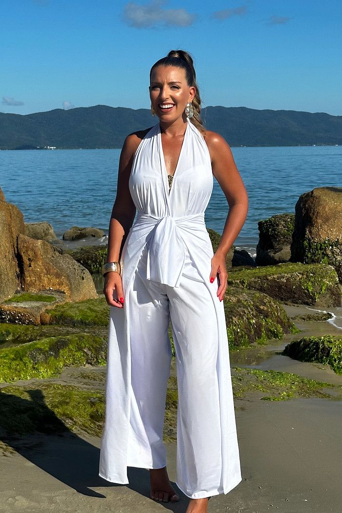 Calça Macacão Branca