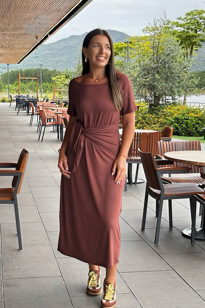 Vestido Basiquinho  MARROM