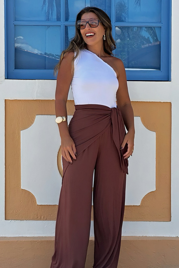 Calça lenço marrom