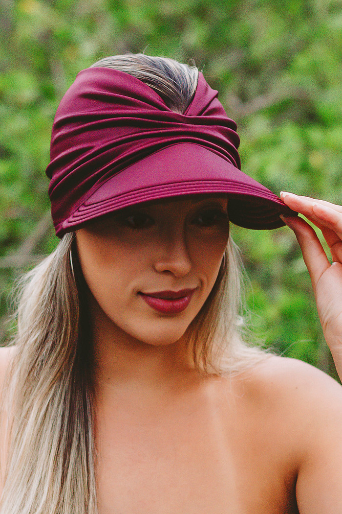 Viseira Turbante  Bordô