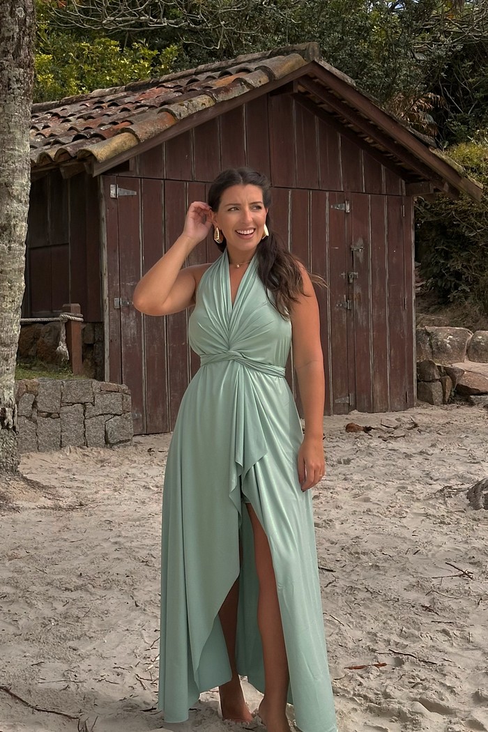 Saída 1001 formas longa verde menta