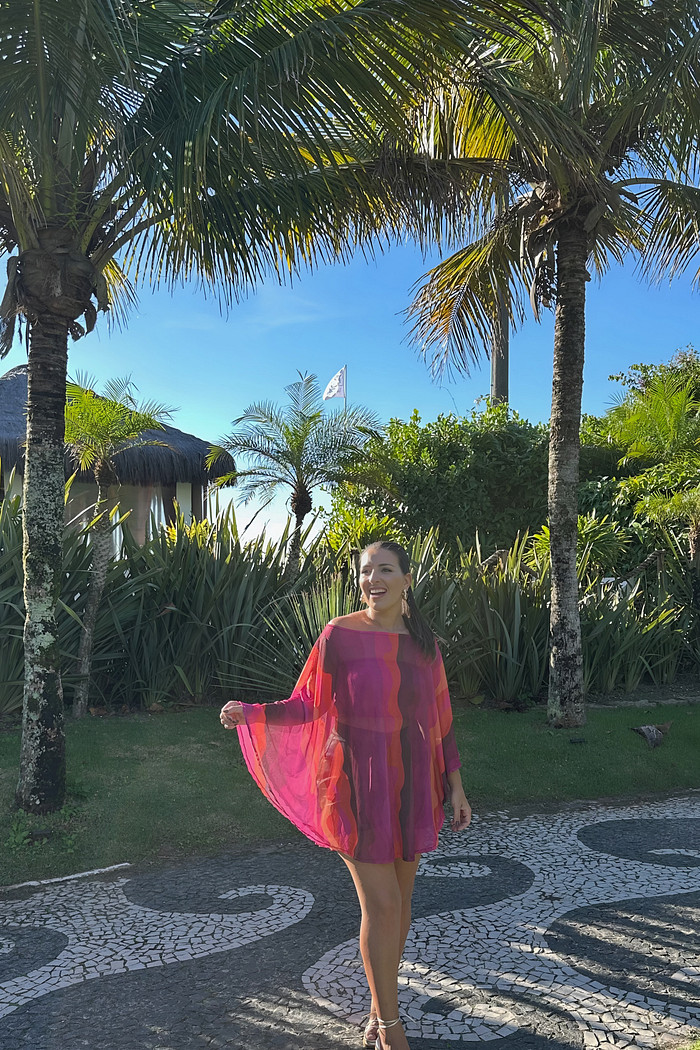 Bata em tule & top tropicana