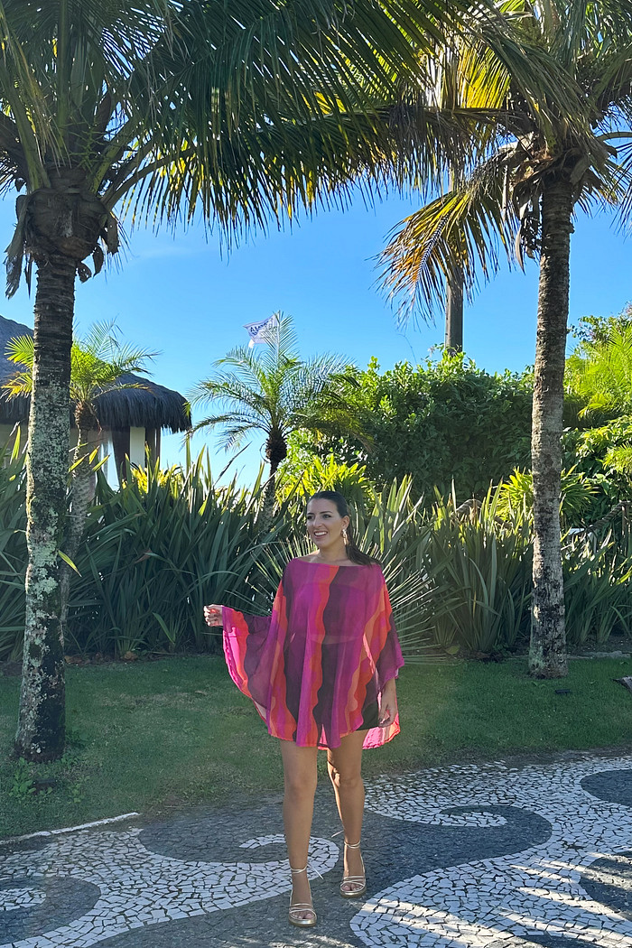 Bata em tule & top tropicana