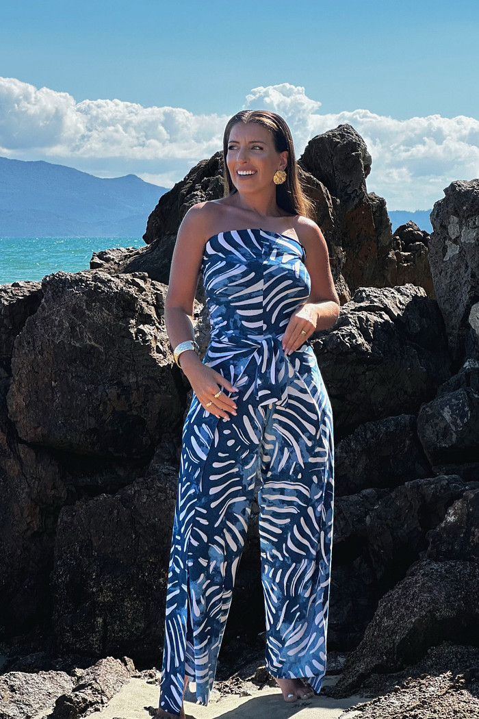 Conjunto calça macacão costa azul