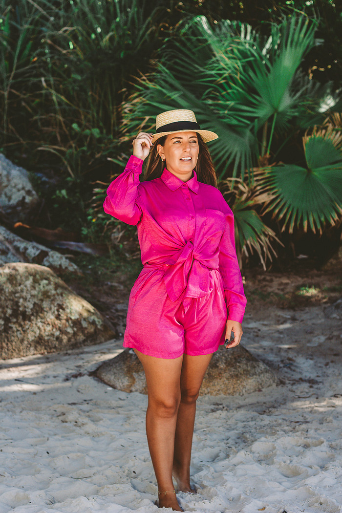 Chemise & Shorts Rosa Pink