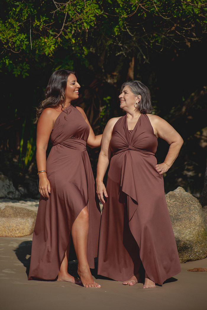 Saída 1001 formas longa marrom