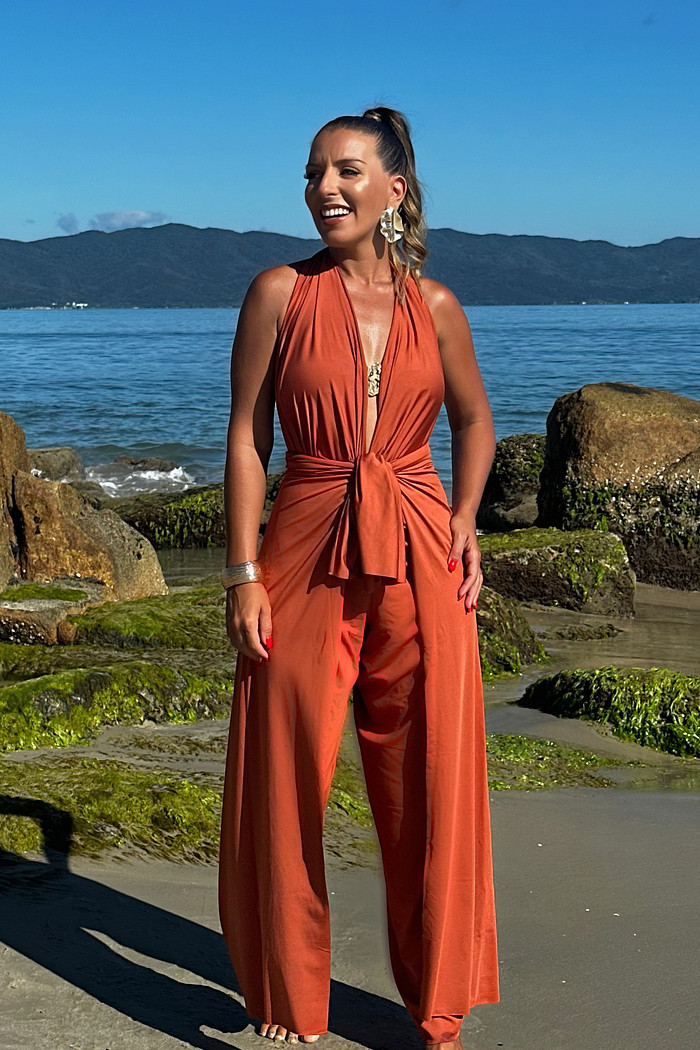 KIT calça macacão ferrugem