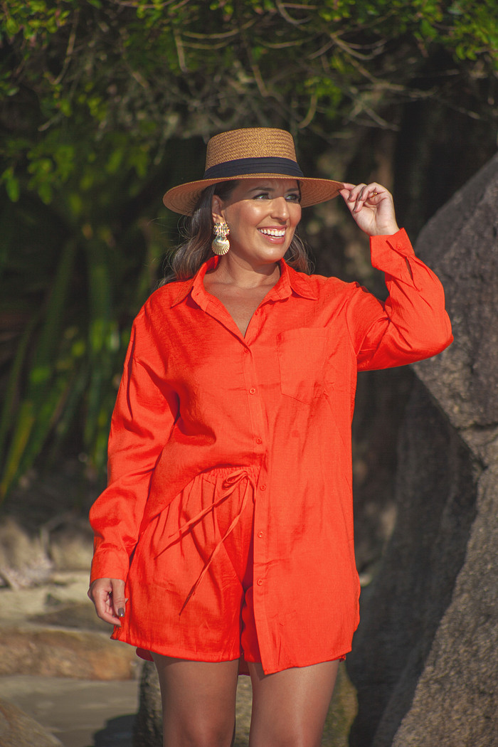 Chemise & Shorts laranja
