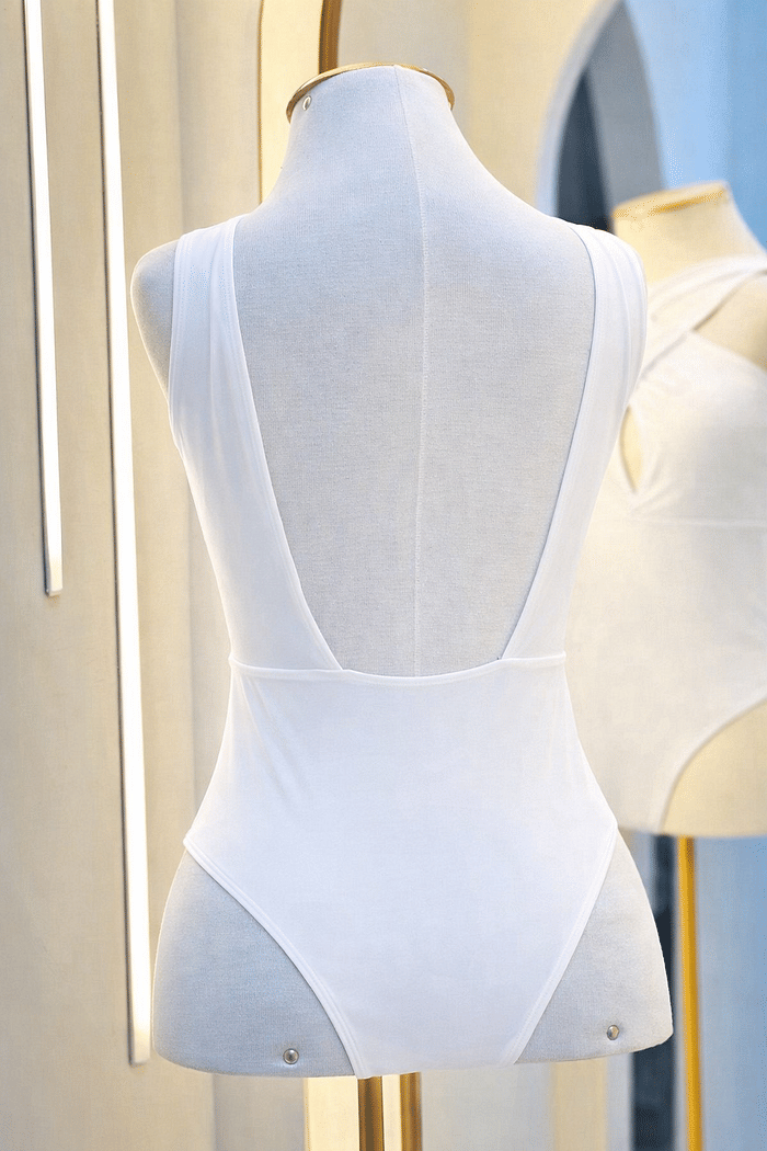 Maiô cruzado branco