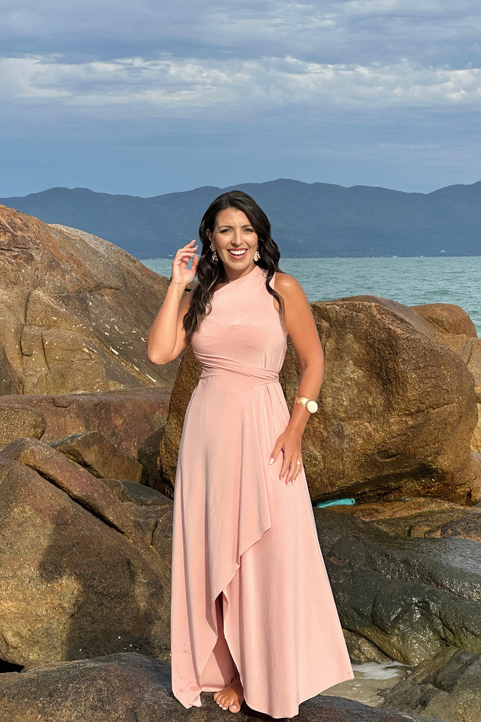 Conjunto saída 1001 formas longa & top peróla