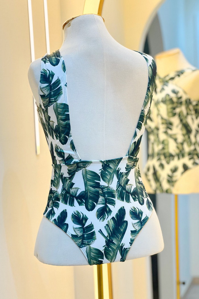 Maiô cruzado folhas