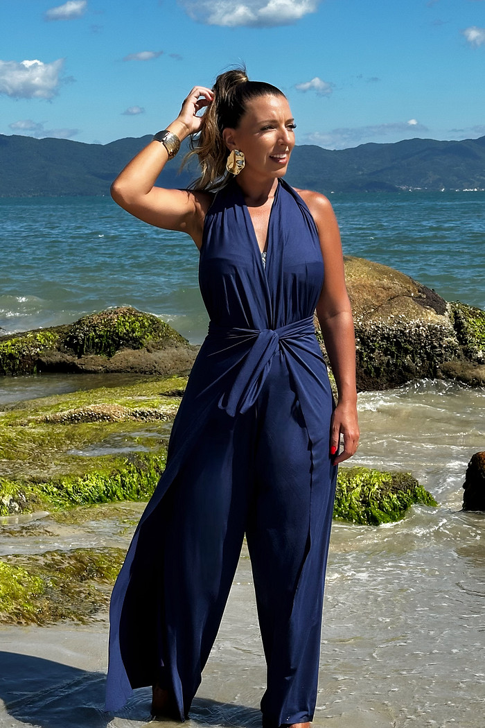 Calça Macacão Azul Marinho