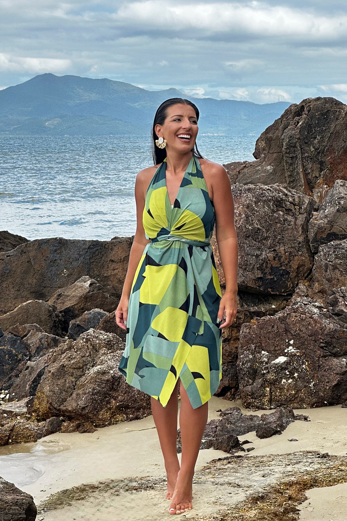 conjunto saída 1001 formas curta tropicália verde