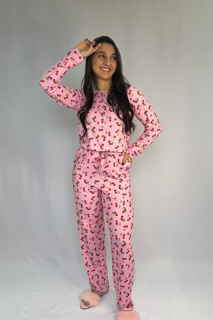 PIJAMA EMILY LONGO BOLSO ESTAMPADO