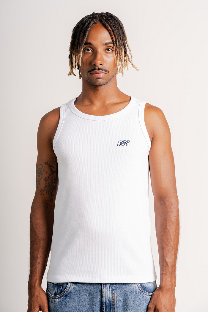 REGATA CANELADA FOCCA HYPE BRANCA