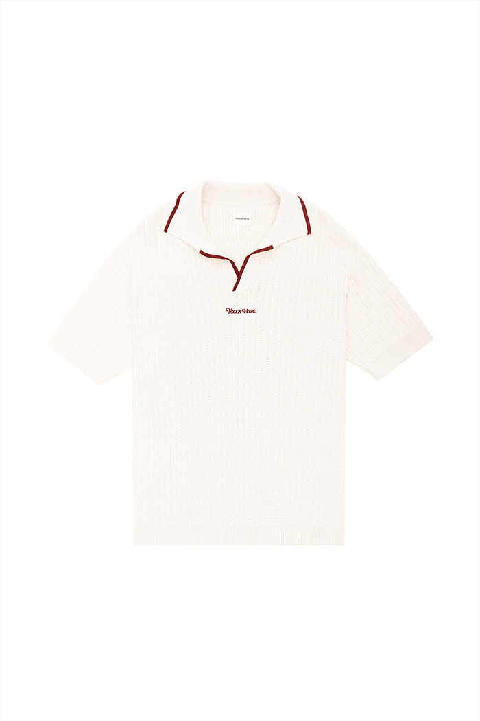 CAMISA POLO TRICOT OFF VINO