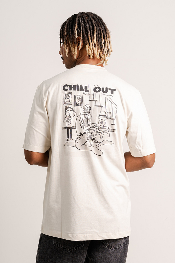 CAMISETA OVERSIZED CHILL OUT BEGE