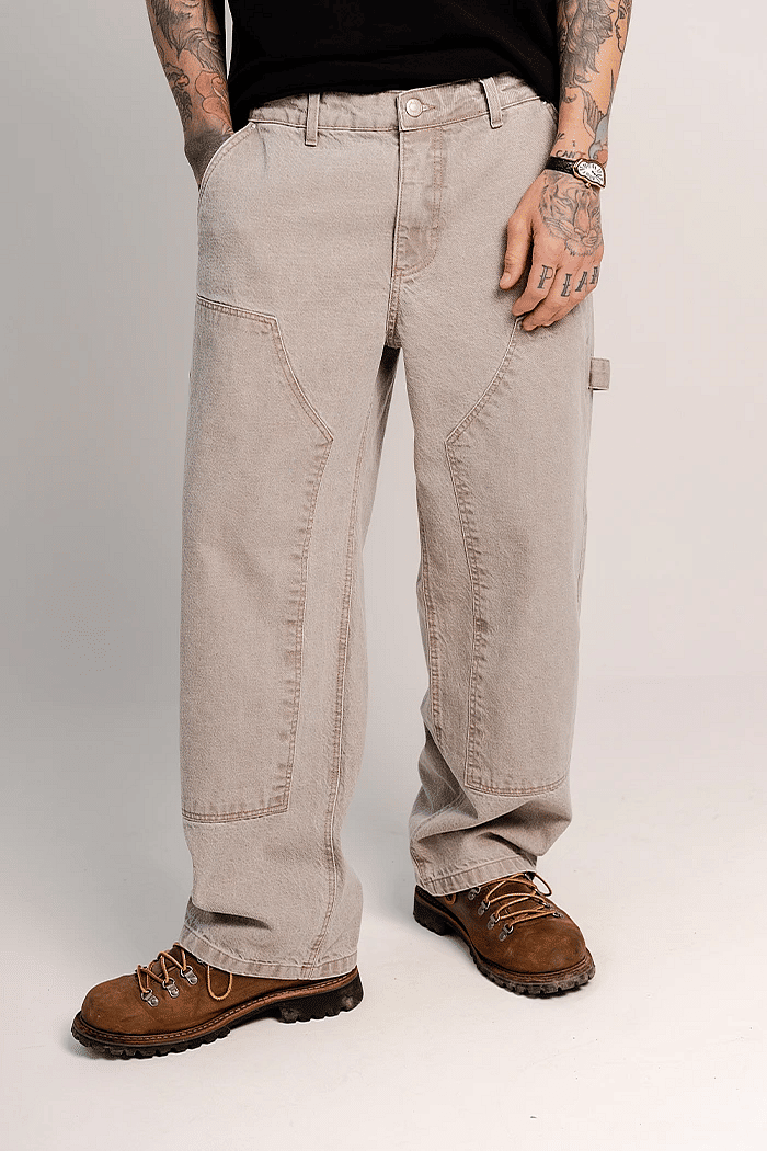 CALÇA SARJA CARPINTEIRO DOUBLE KNEE GREY