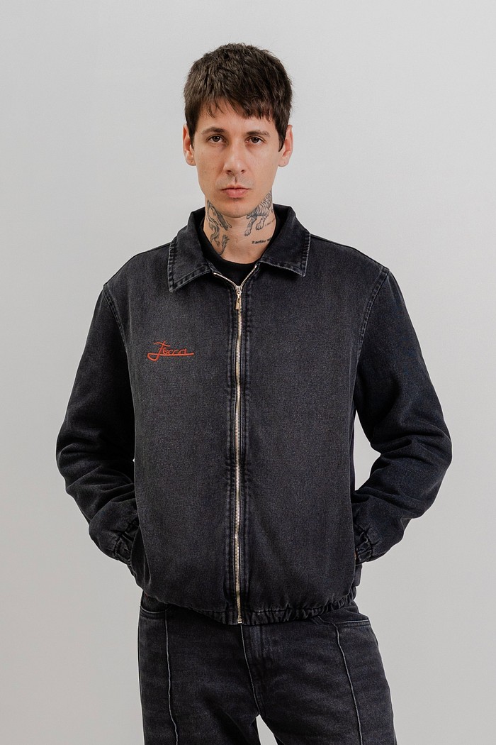 JAQUETA JEANS DOUBLE BLACK FOCCA
