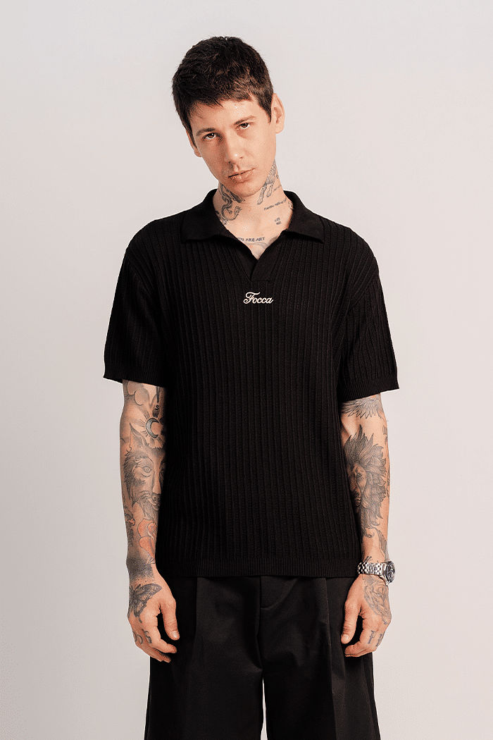 CAMISA POLO TRICOT BLACK
