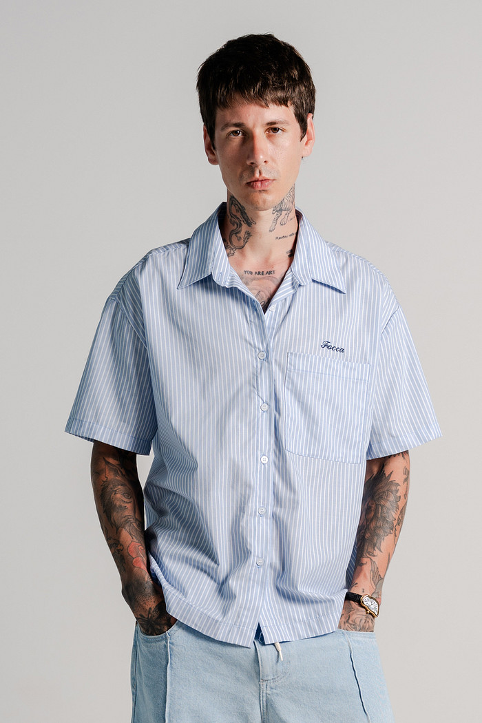 CAMISA BOXY LISTRADA FOCCA