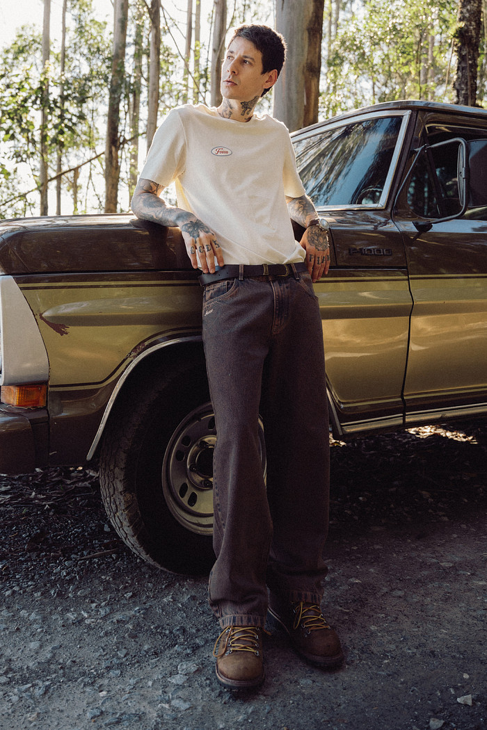 CALÇA JEANS BAGGY DIRTY BROWN