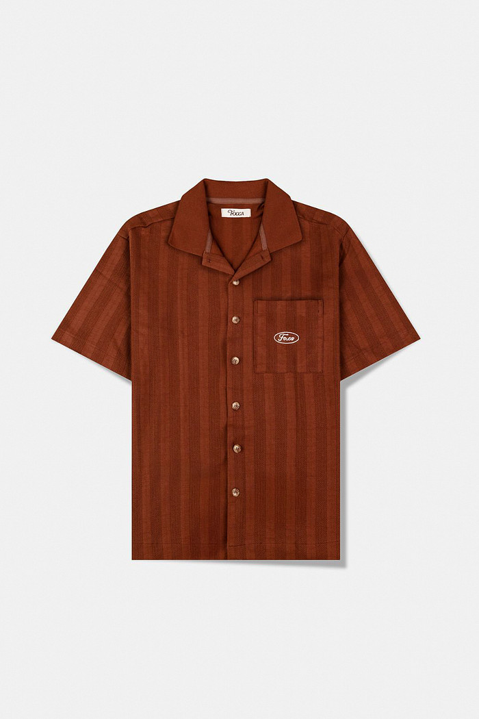 CAMISA TRICOT RESORT FOCCA MARROM