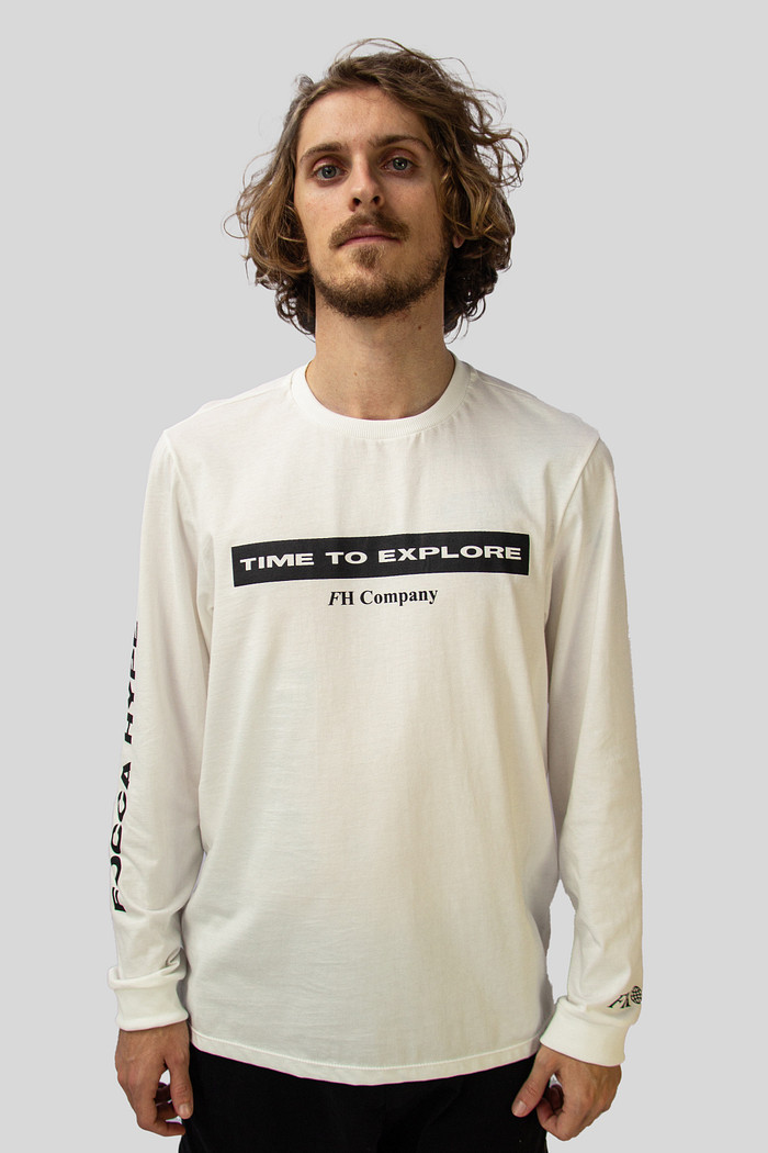 CAMISA LONG LOOSE TIME TO EXPLORE OFF