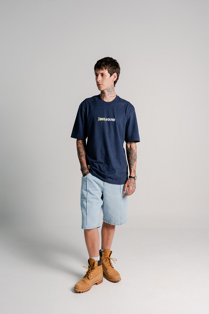 CAMISETA OVERSIZED LOST & FOUND | AZUL MARINHO