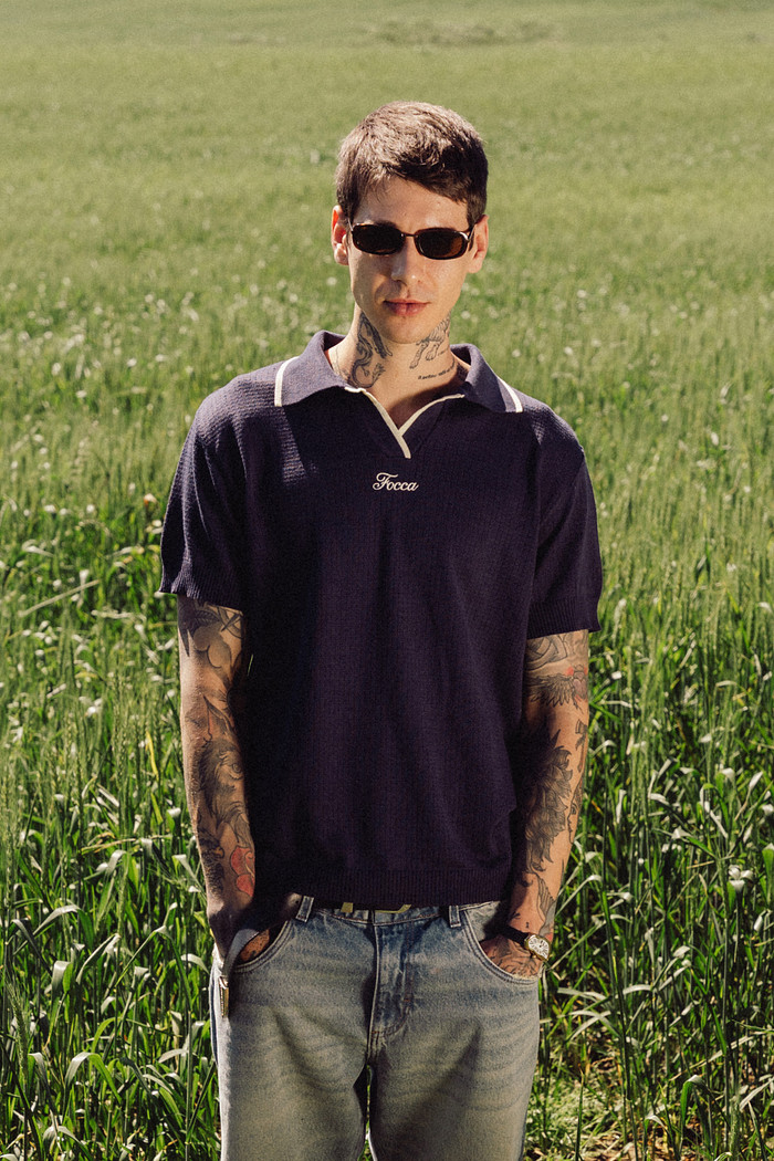 CAMISA POLO TRICOT NAVAL