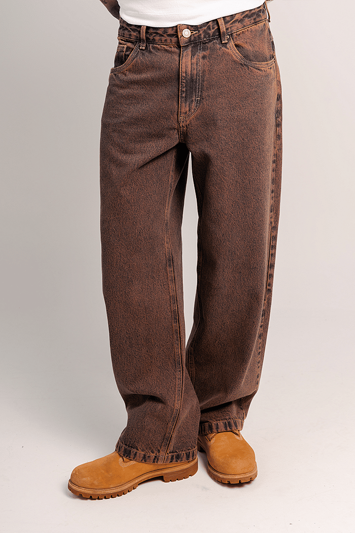 CALÇA JEANS BAGGY DIRTY BROWN