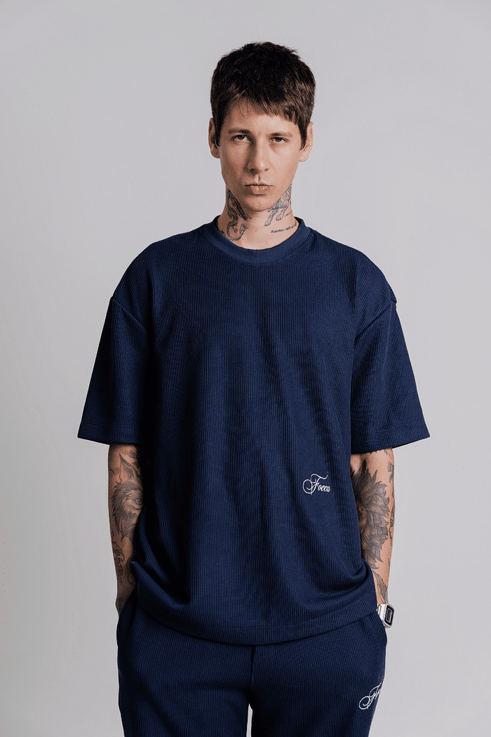 CAMISETA OVERSIZED EVIDENCE AZUL