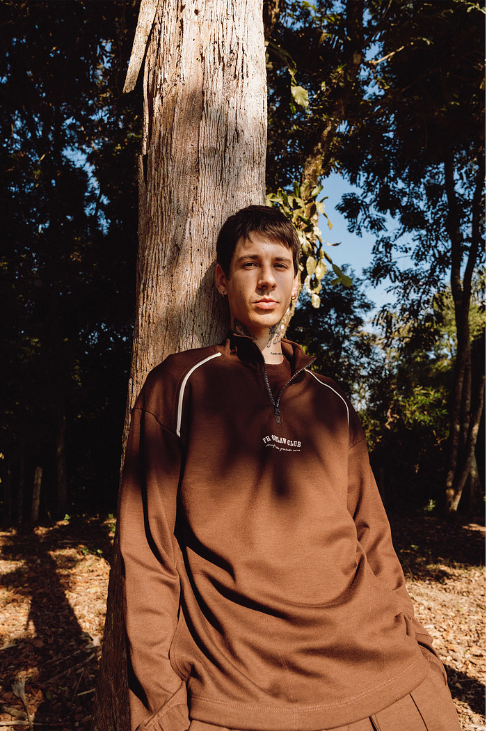 CASACO HALFZIP SPORT CHIC MARROM