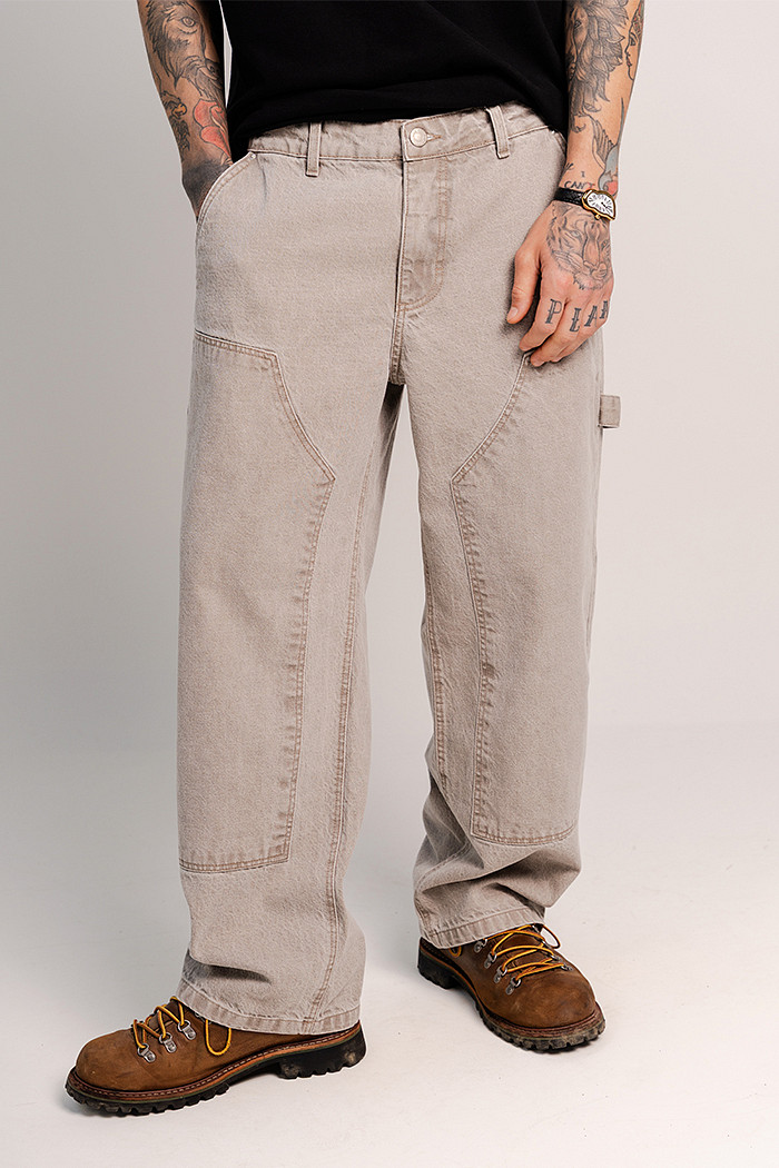 CALÇA SARJA CARPINTEIRO DOUBLE KNEE GREY