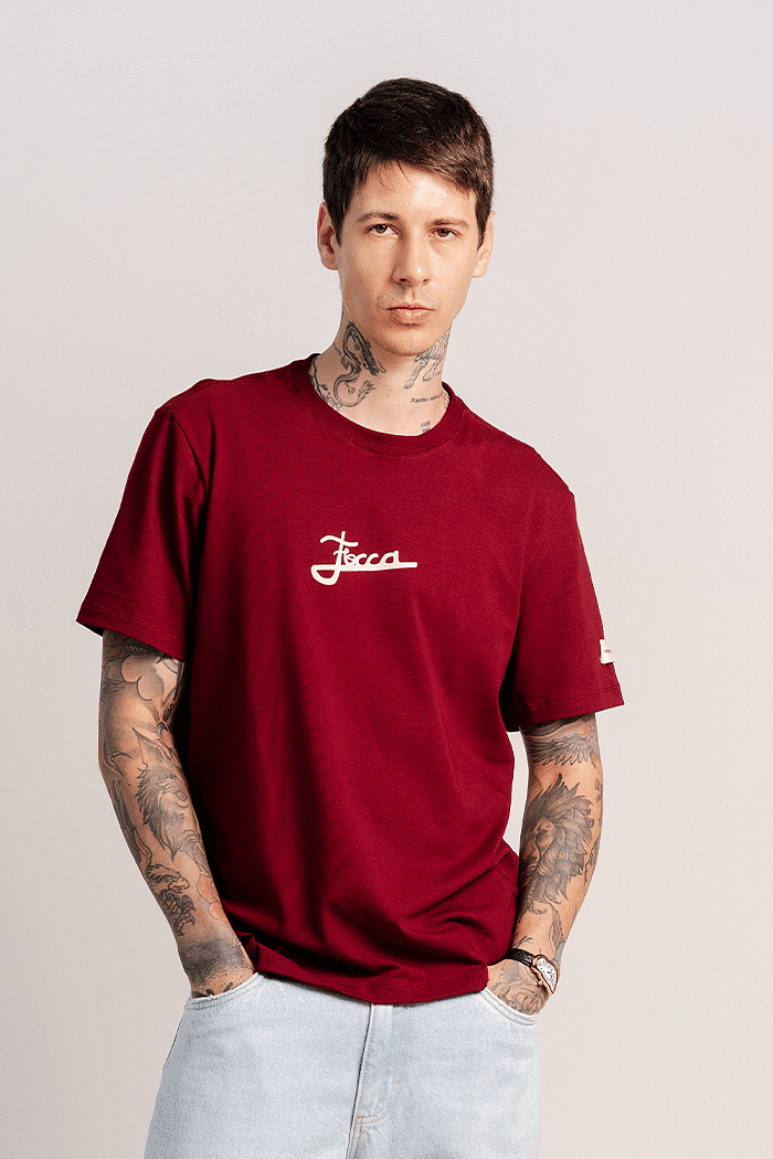 CAMISETA REGULAR SOUTH ROADS BORDÔ