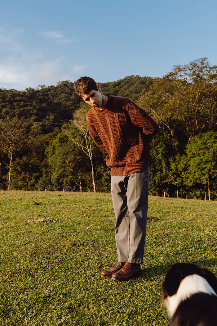 CALÇA RETA ALFAIATARIA CINZA