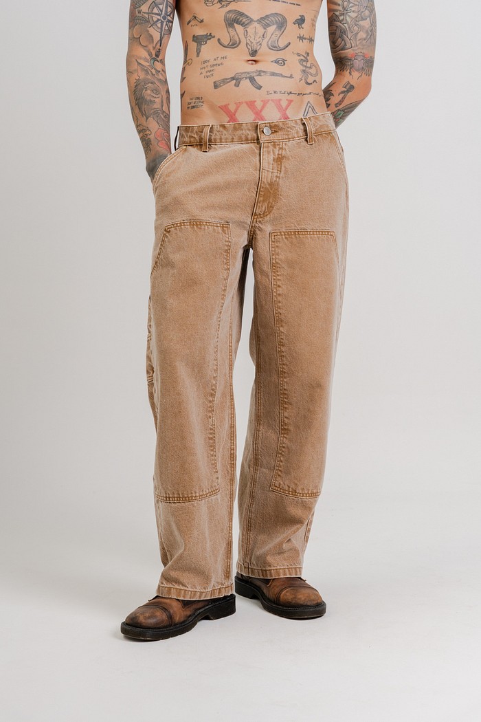 CALCA SARJA BAGGY CARPINTEIRO DOUBLE KNEE