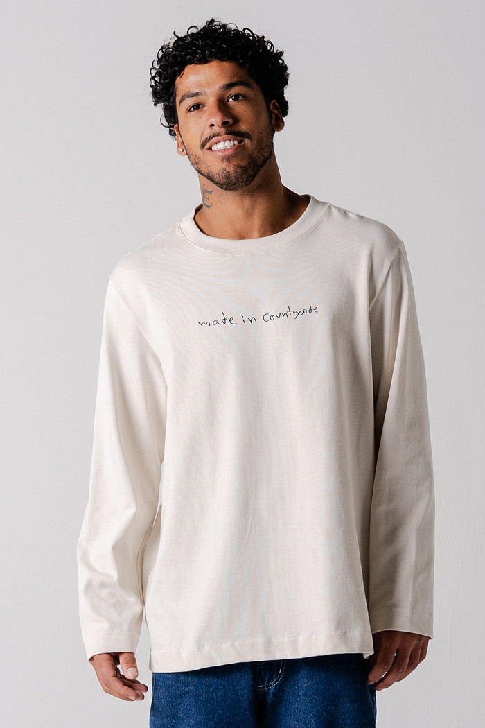 CAMISETA MANGA LONGA MADE IN COUNTRYSIDE AREIA