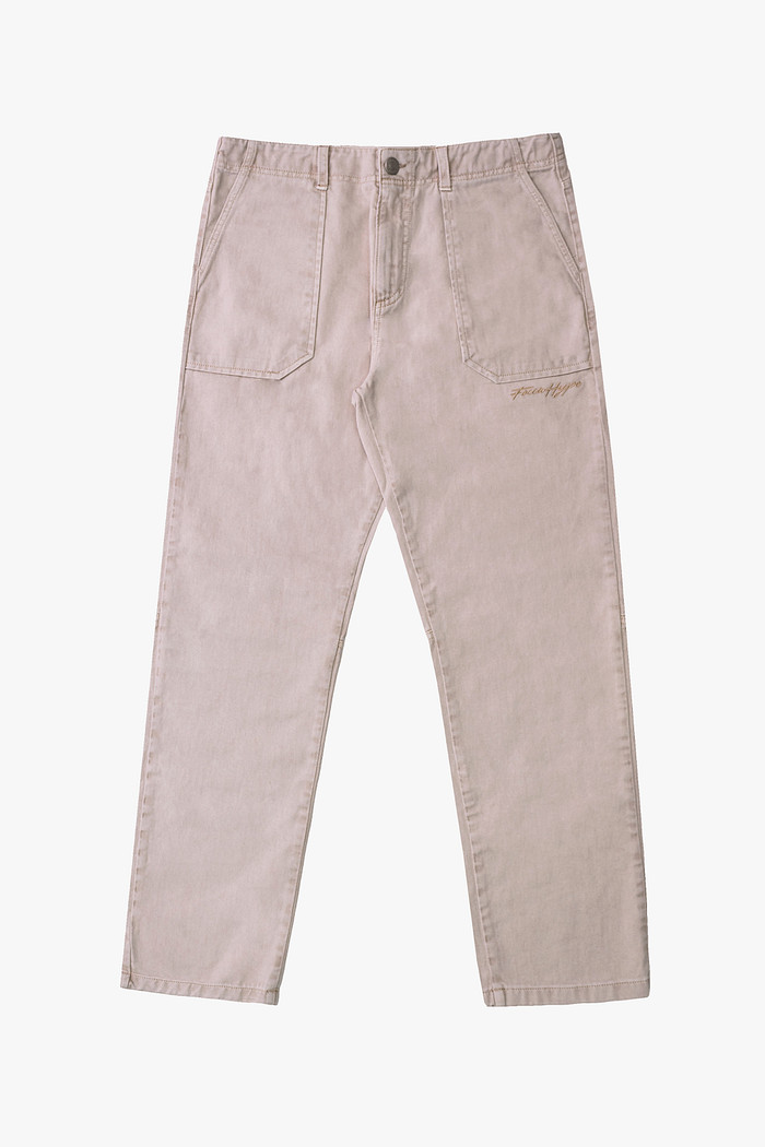 CALÇA SARJA RETA AREIA