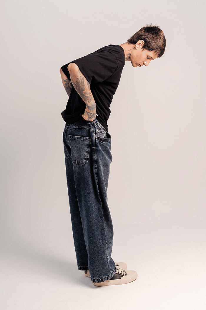 CALÇA JEANS BAGGY DARK