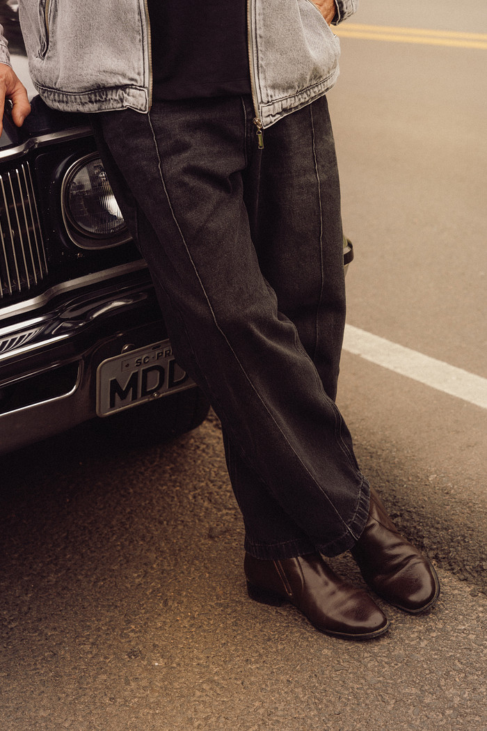 CALCA BAGGY JEANS DOUBLE BLACK